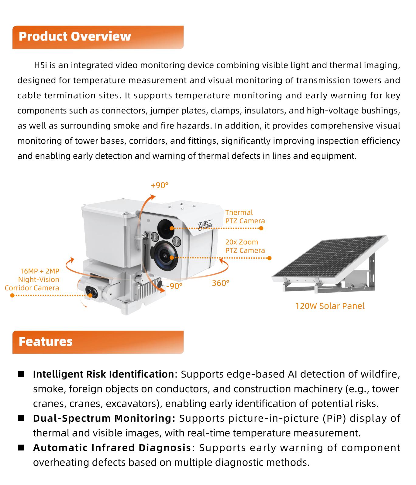 H5i Thermal  Temperature Monitoring PTZ Camera