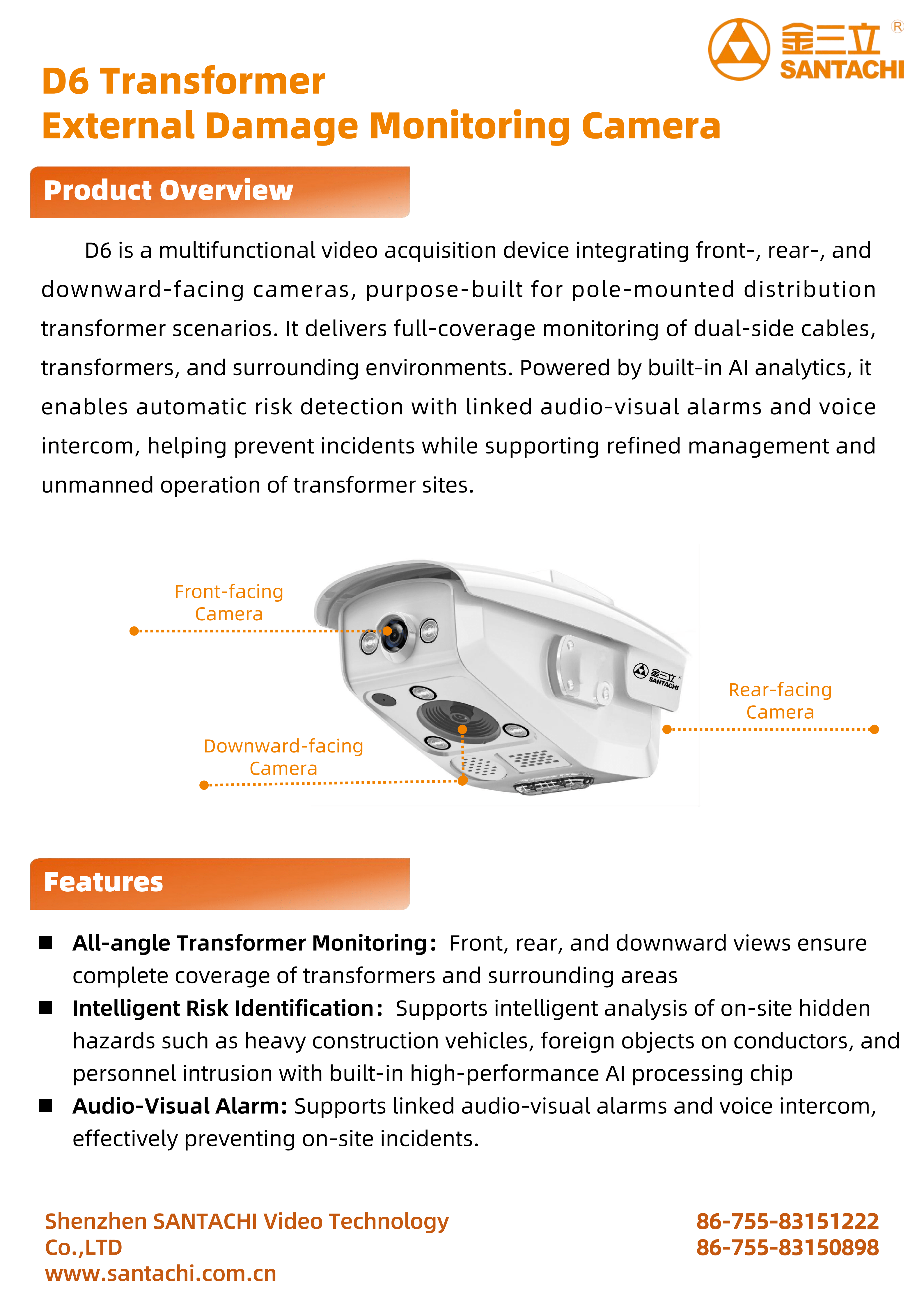 D6 Transformer  External Damage Monitoring Camera